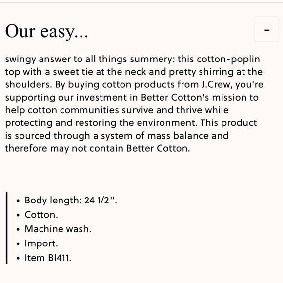 J. CREW POPLIN SWING V-NECK WITH TIE COTTON TOP - Picture 8 of 8